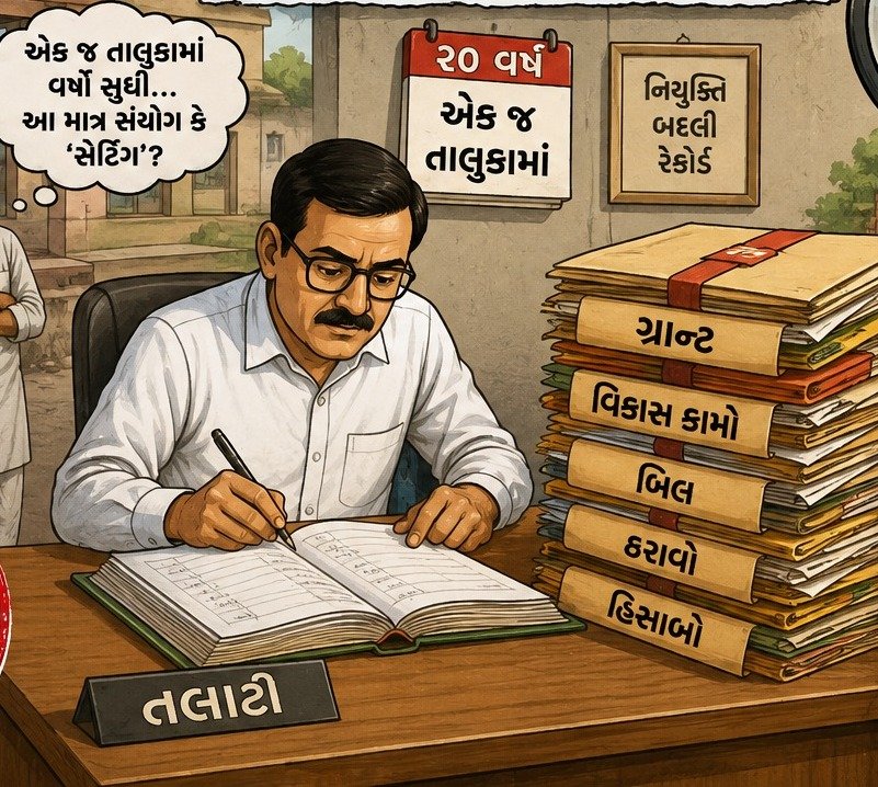 પંચમહાલના તાલુકાઓમાં વર્ષોથી એક જ જગ્યાએ ફરજ બજાવતા તલાટીઓ સામે તપાસ ક્યારે?